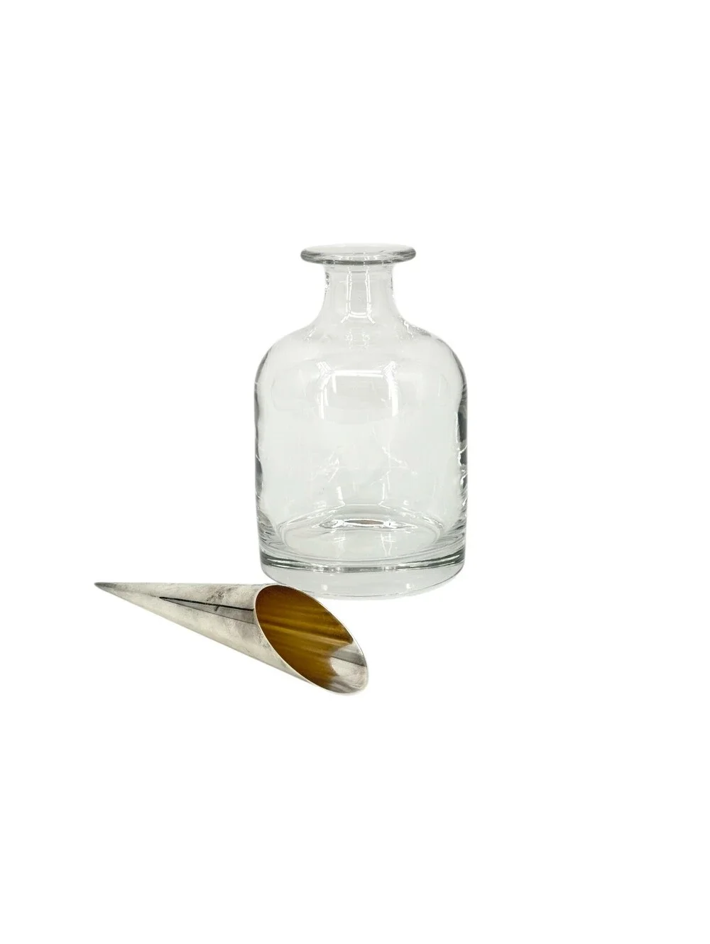 Italian Crystal Decanter with Sterling Silver Stopper, by Pampaloni